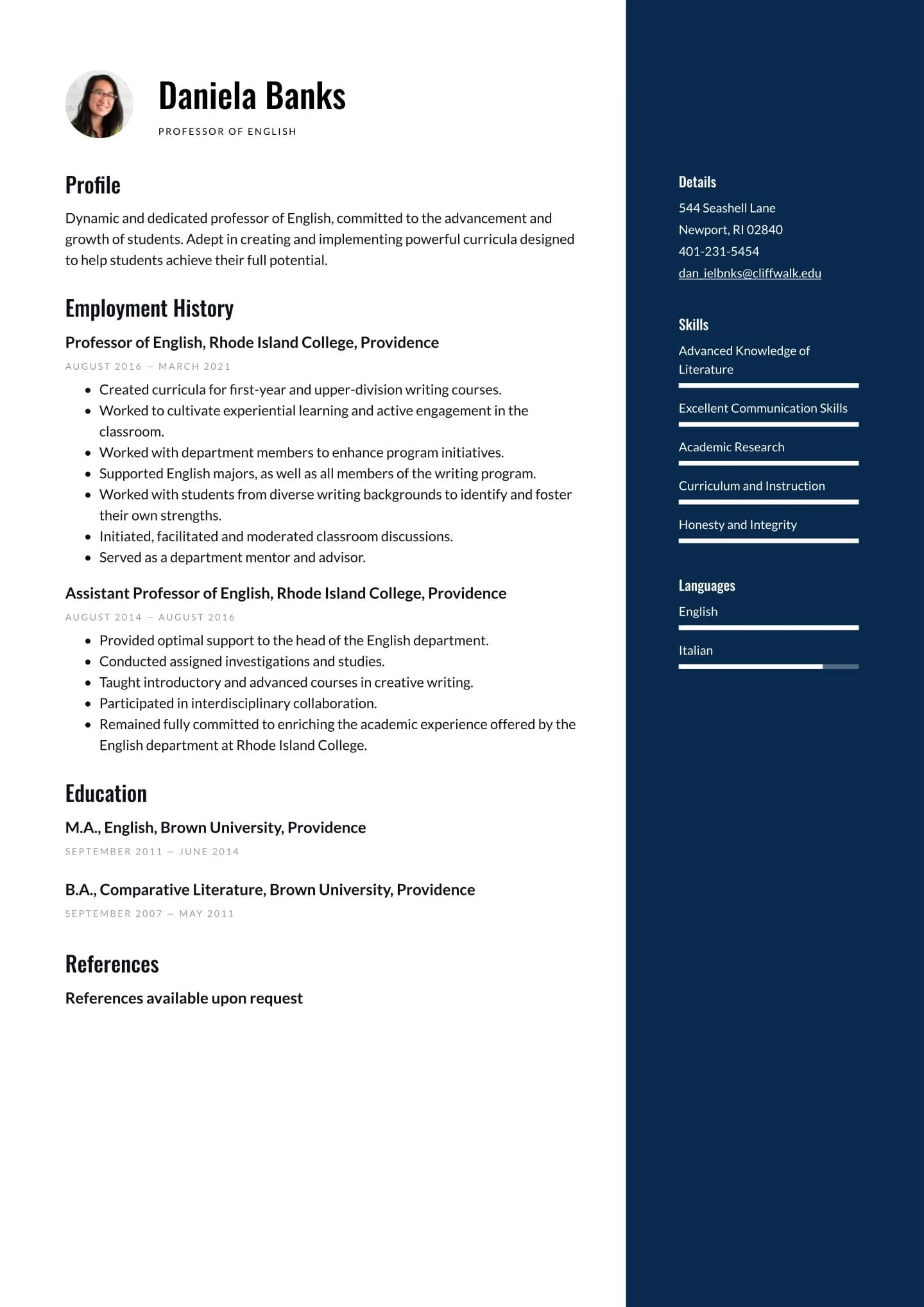 Resume Template: Creative Portfolio