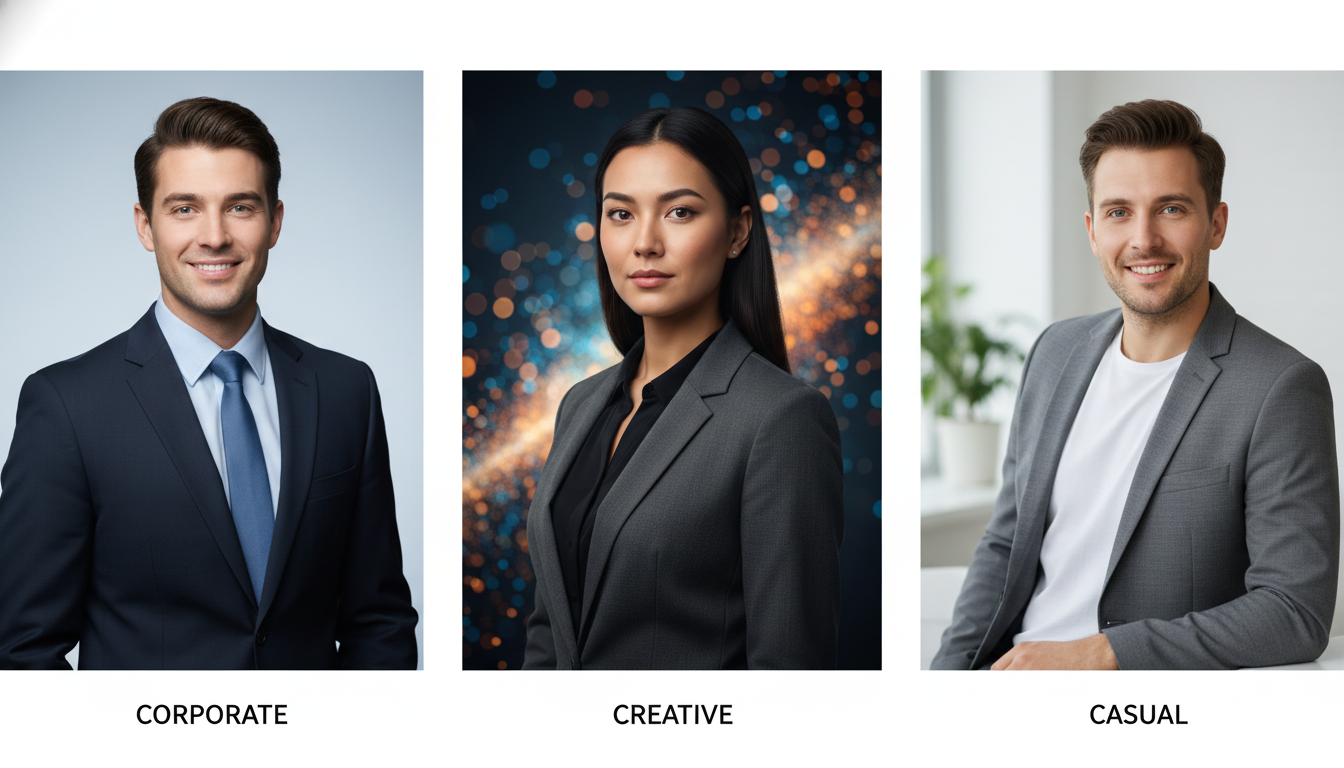 Professional headshots collage